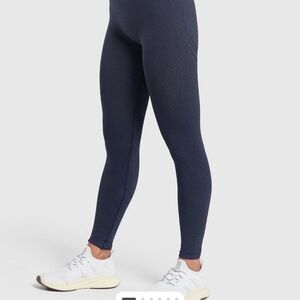 Chic Blue Textured Leggings